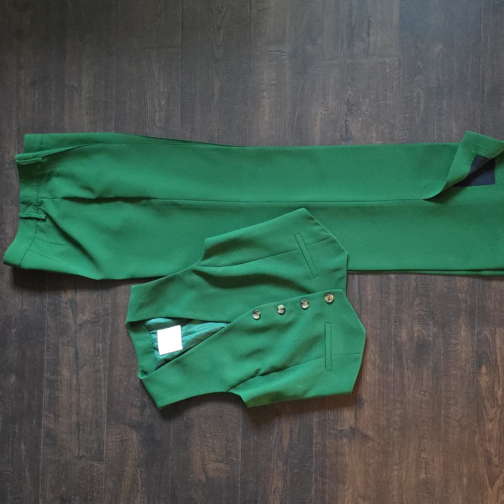 MNG (Mango) Green Women's Tailored Vest & Pants Set - Picture 10 of 14